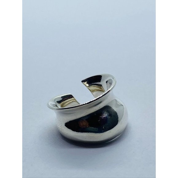 Tiffany Frank Gehry Fish Contour Cuff Ring Sterling Silver Size 5.5